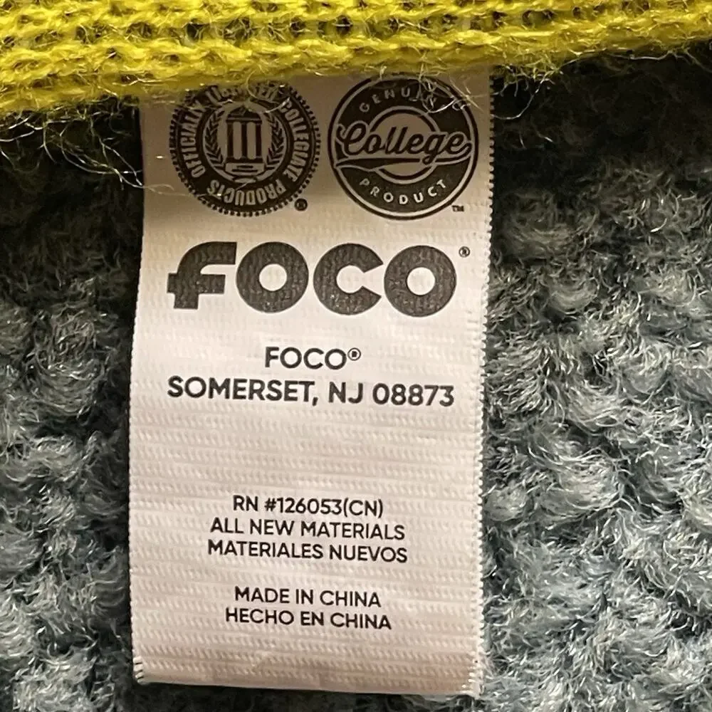 Oregon Ducks NCAA FOCO 64” Heavyweight Woven Stripe Scarf Team Green Yellow